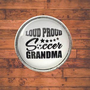 Soccer Grandma Snap Button